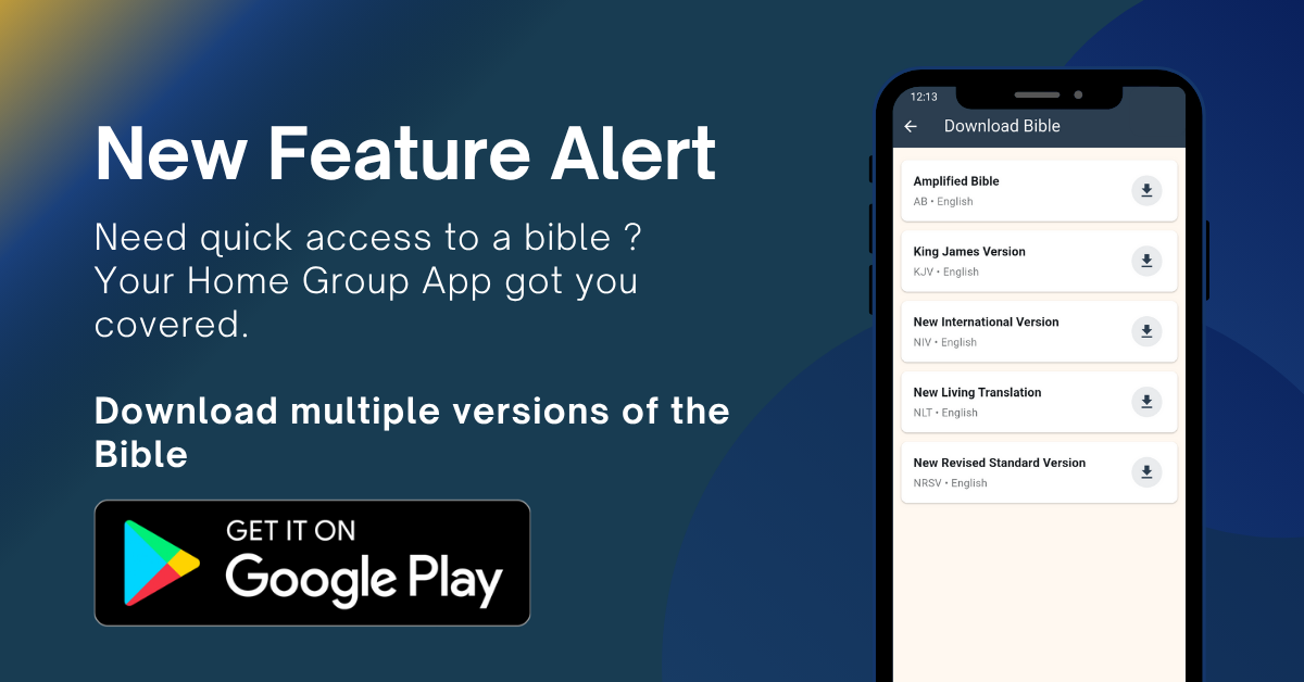 Home Group Fellowship app logo - Mobile application connecting Christian believers in community